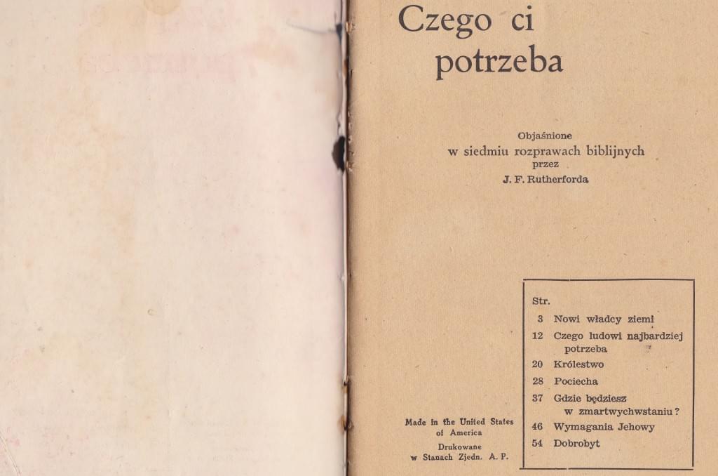 Czego ci potrzeba