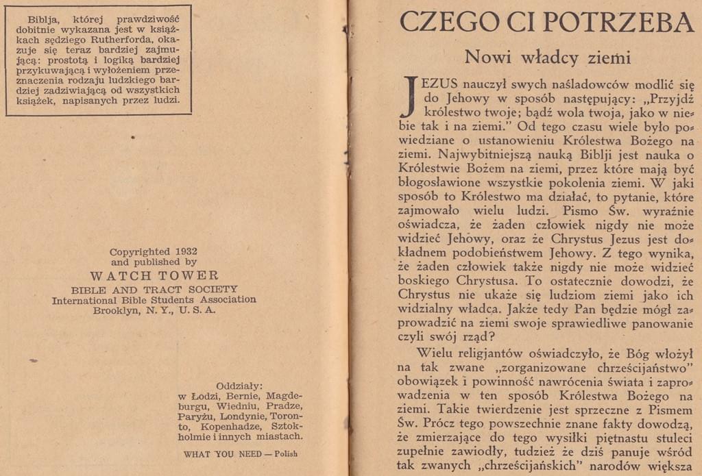 Czego ci potrzeba