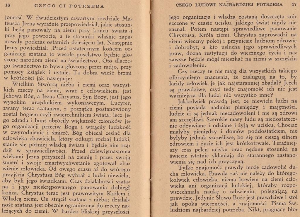 Czego ci potrzeba