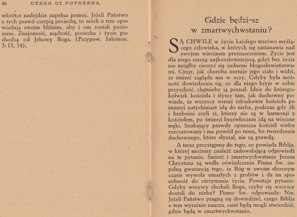 Czego ci potrzeba