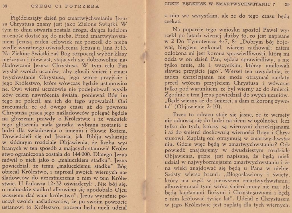 Czego ci potrzeba