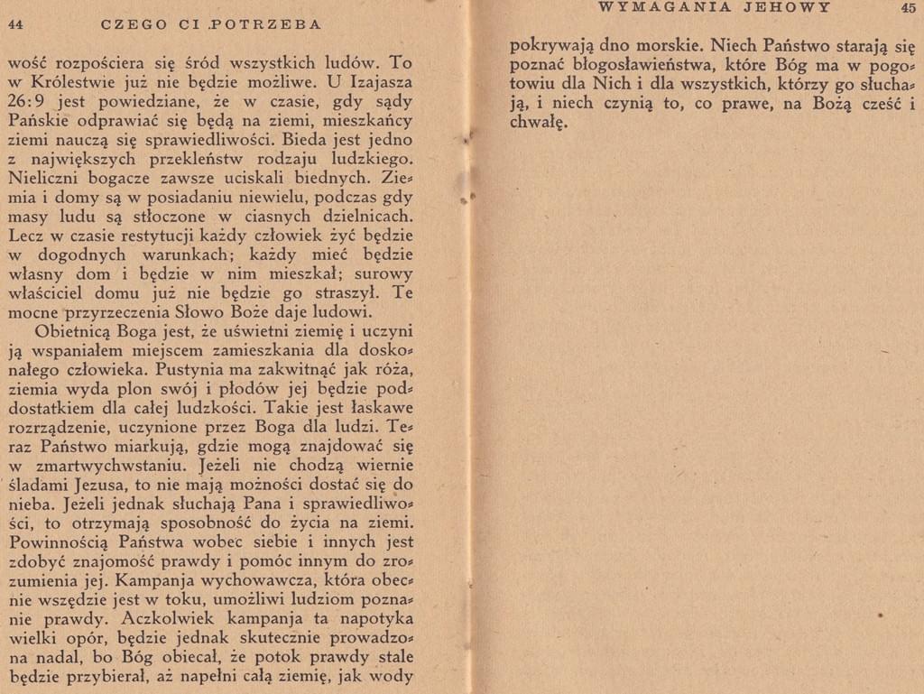 Czego ci potrzeba