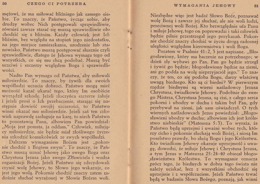 Czego ci potrzeba