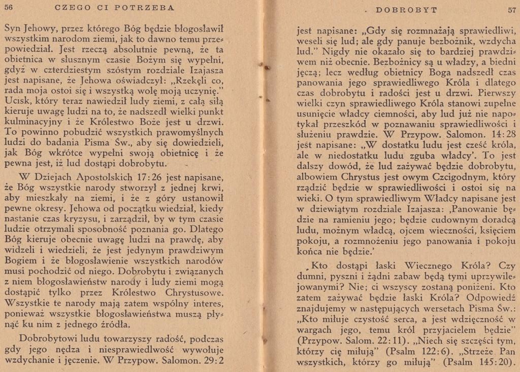 Czego ci potrzeba