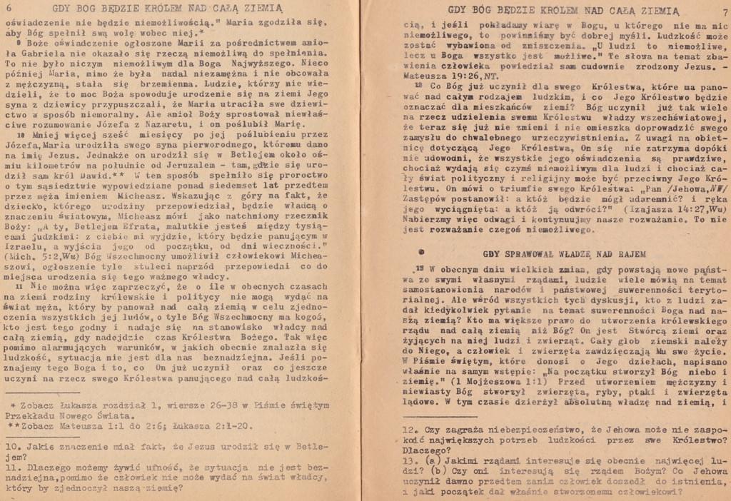 Gdy Bóg będzie Królem nad całą ziemią