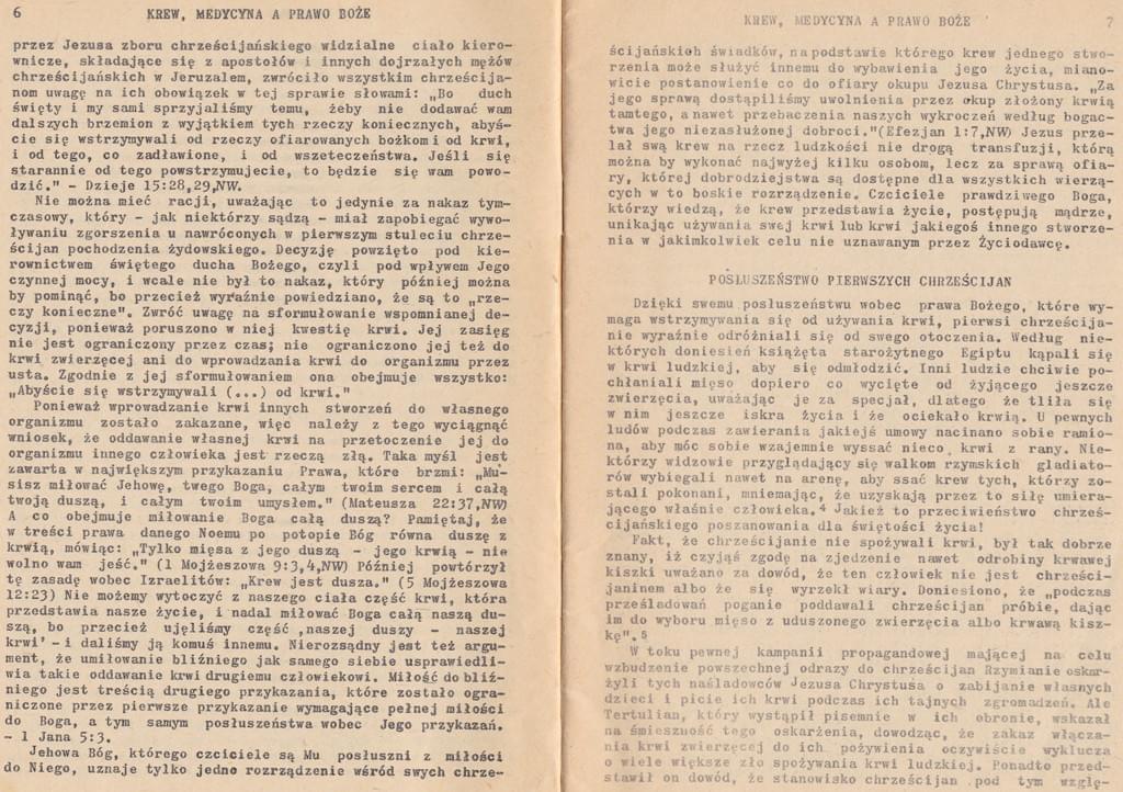 Krew, medycyna a prawo Boże