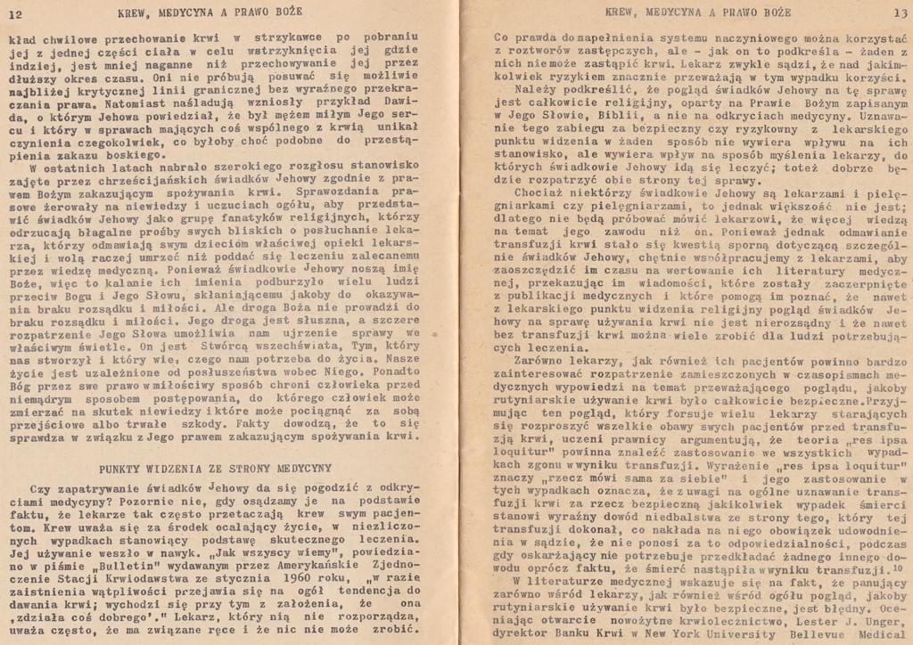 Krew, medycyna a prawo Boże