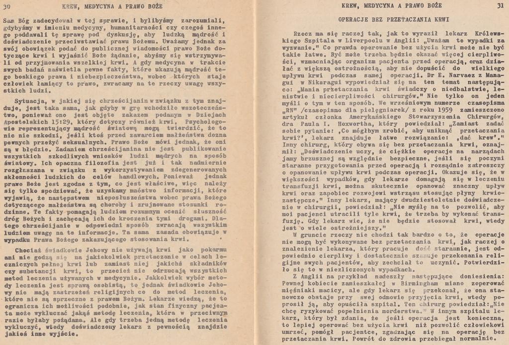 Krew, medycyna a prawo Boże