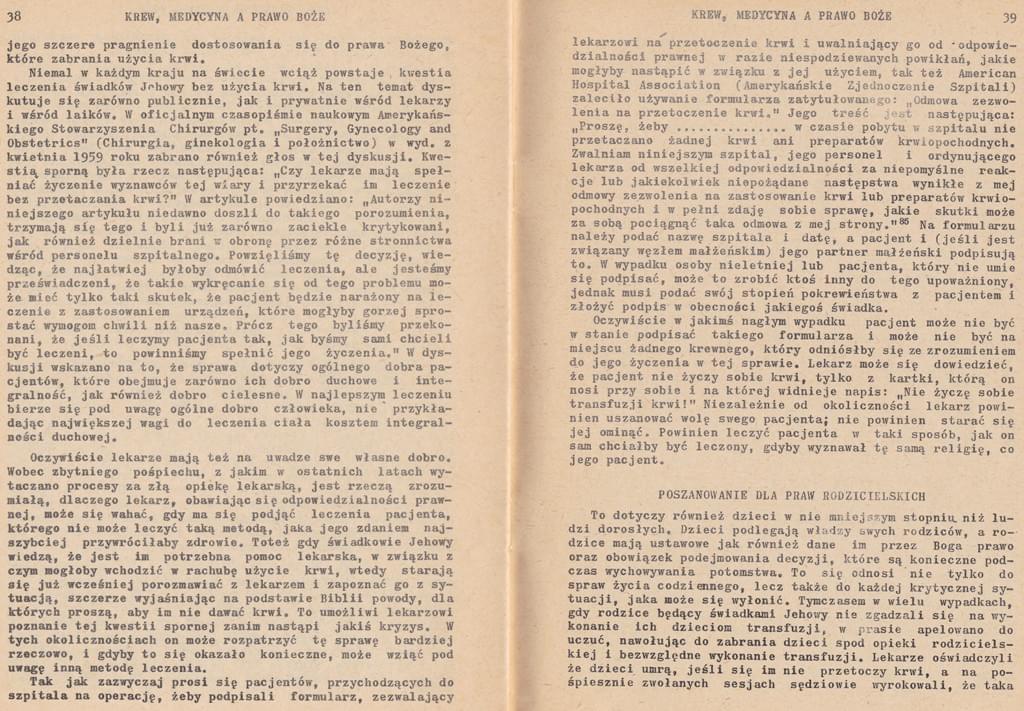 Krew, medycyna a prawo Boże