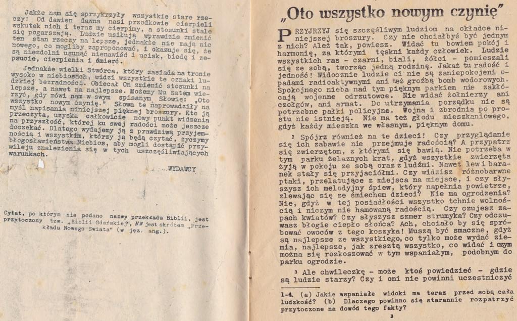 Oto wszystko nowym czynię