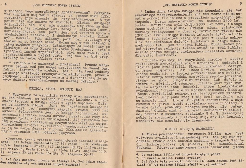 Oto wszystko nowym czynię