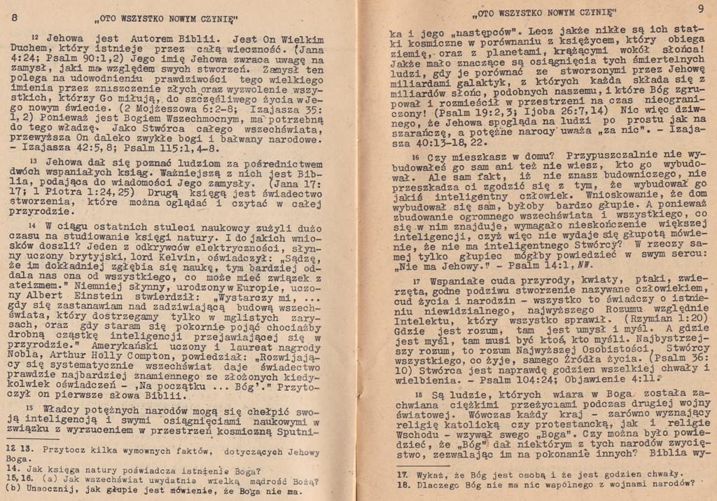 Oto wszystko nowym czynię