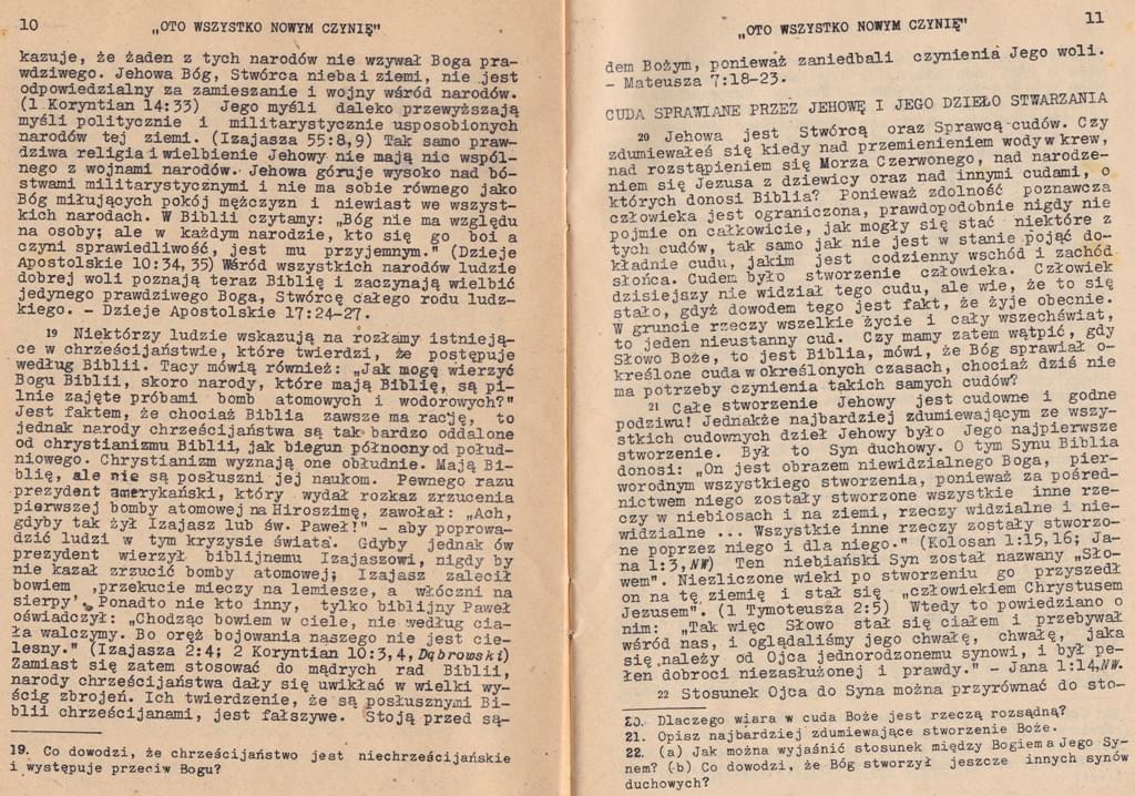 Oto wszystko nowym czynię