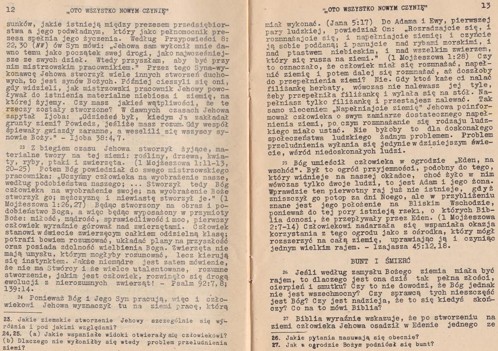 Oto wszystko nowym czynię