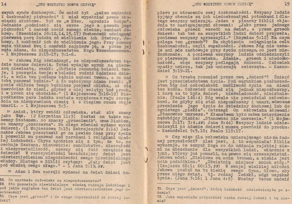 Oto wszystko nowym czynię