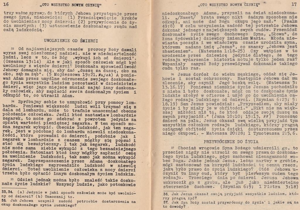 Oto wszystko nowym czynię