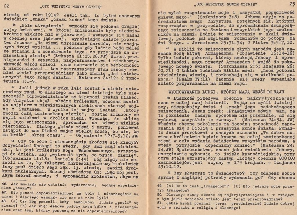 Oto wszystko nowym czynię