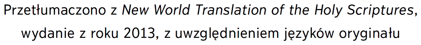 Przekład Nowego Świata wyd. pol. 2018