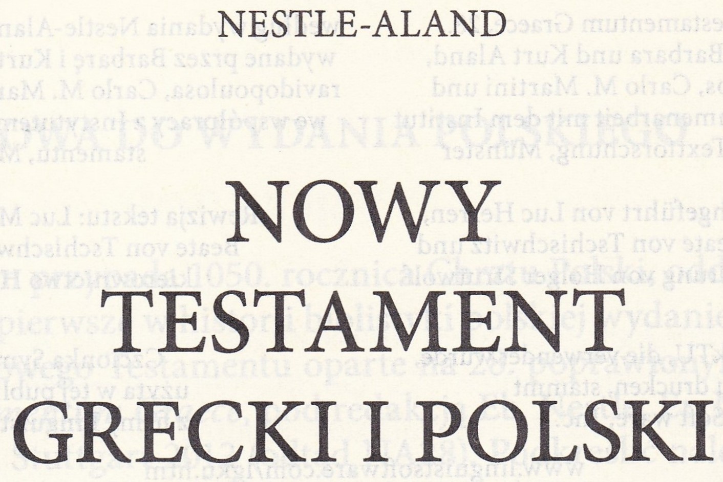 Nowy Testament Grecko-Polski Nestle-Aland
