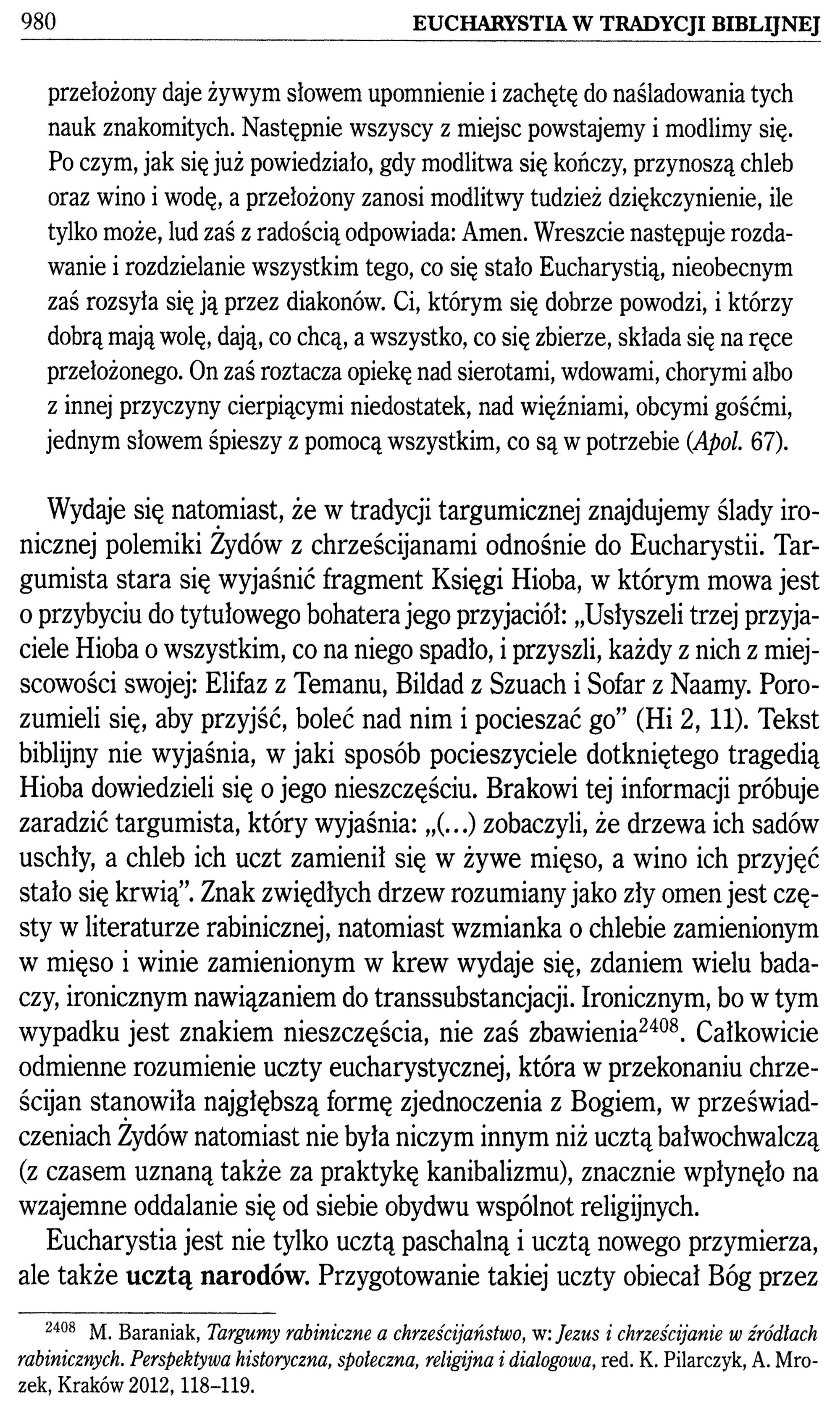 Mariusz Rosik Eucharystia w Tradycji Biblijnej