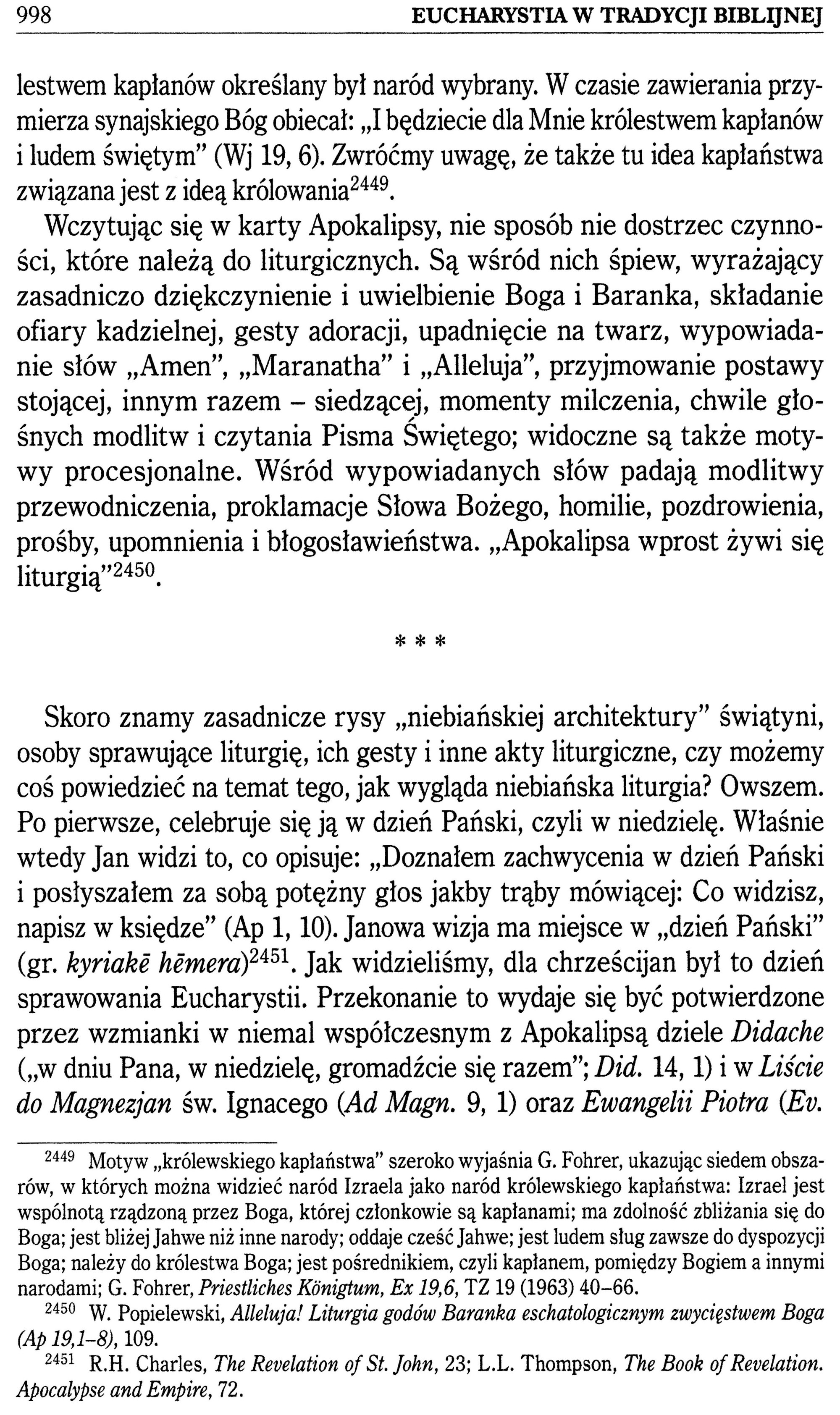 Mariusz Rosik Eucharystia w Tradycji Biblijnej