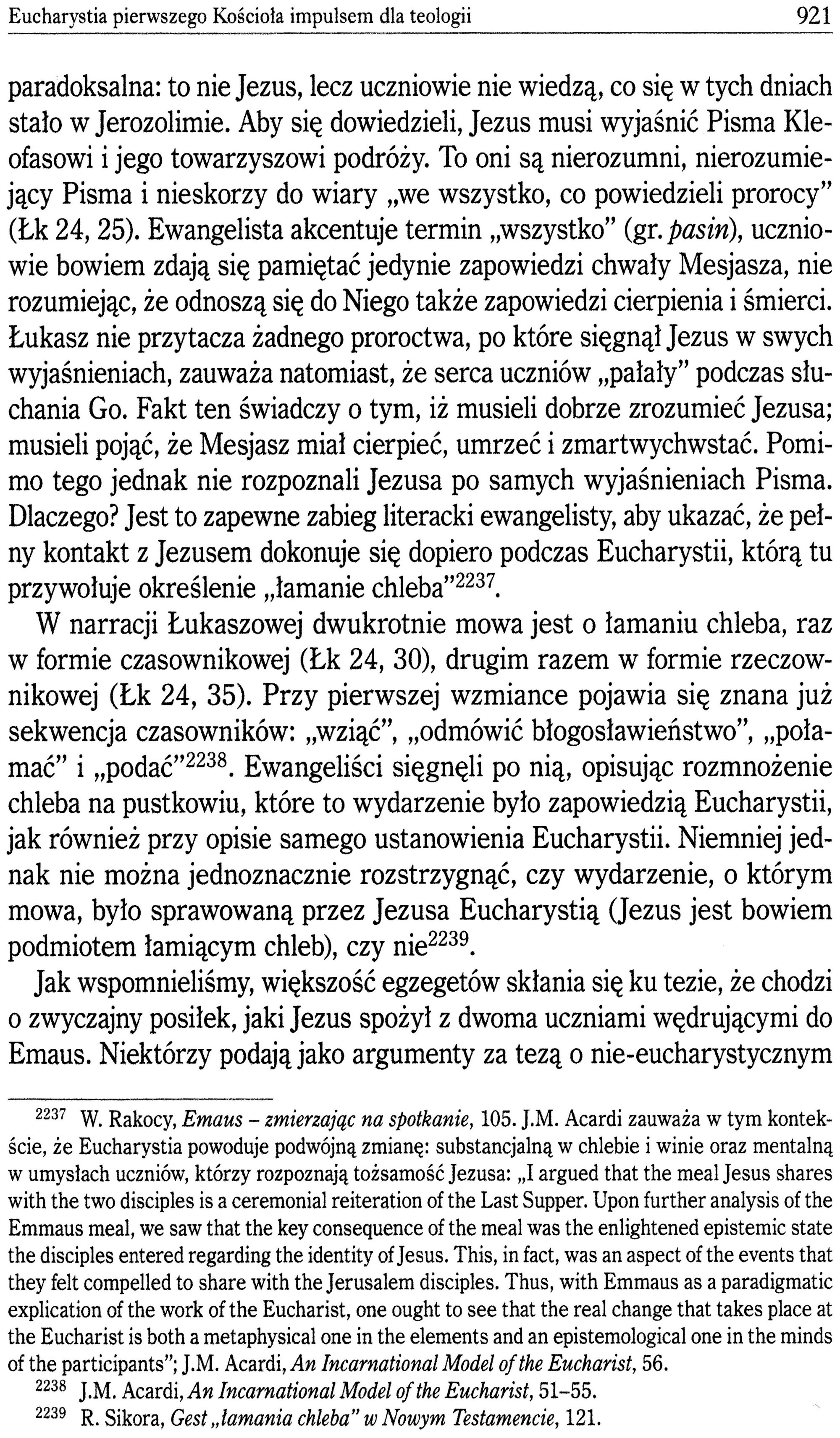 Eucharystia w Tradycji Biblijnej ks. Mariusz Rosiek