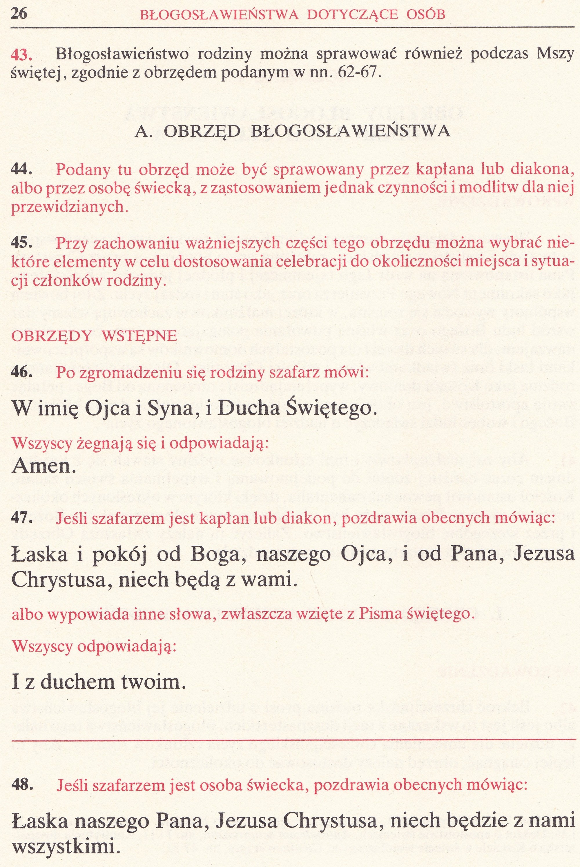 Obrzędy Błogosławieństw