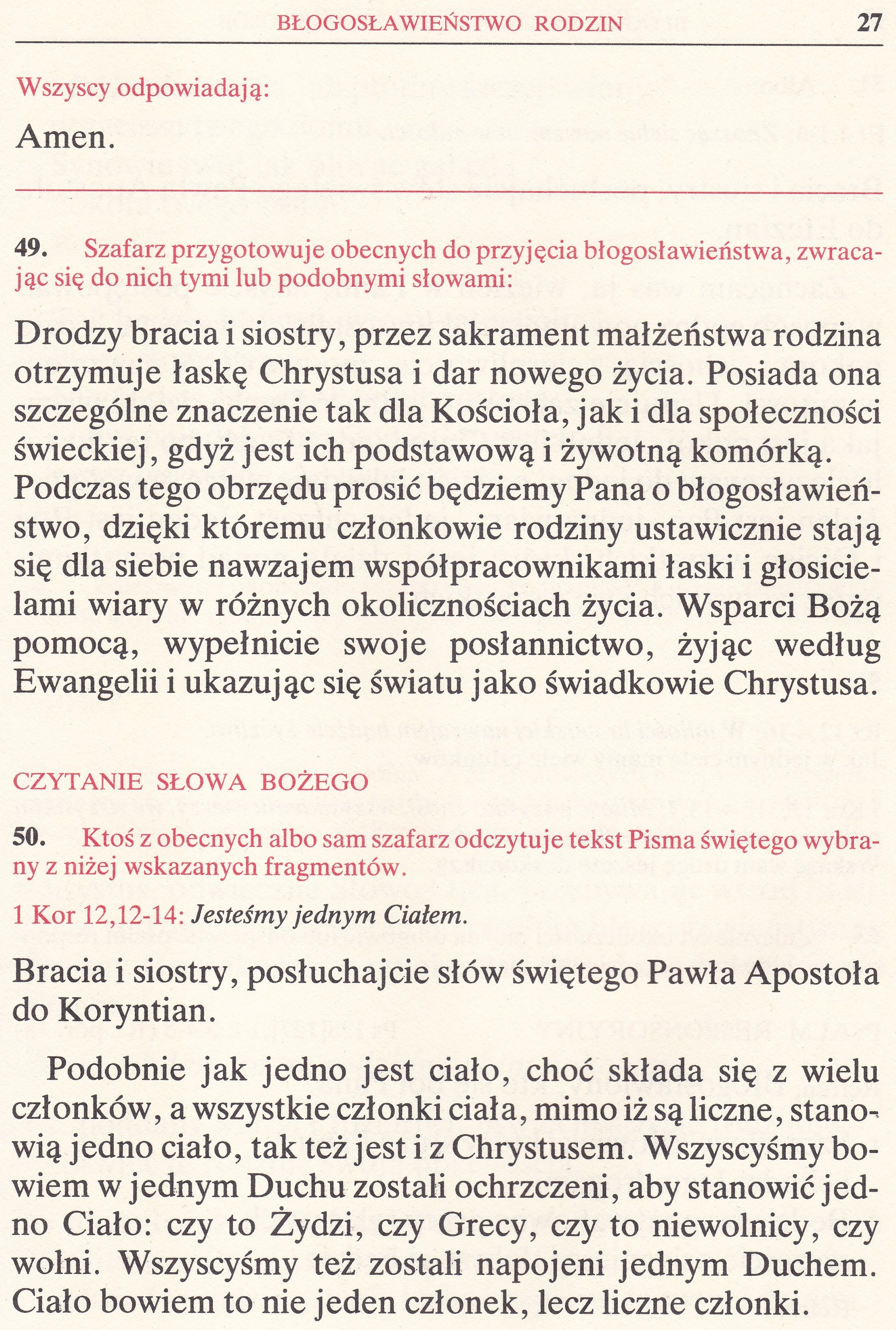 Obrzędy Błogosławieństw