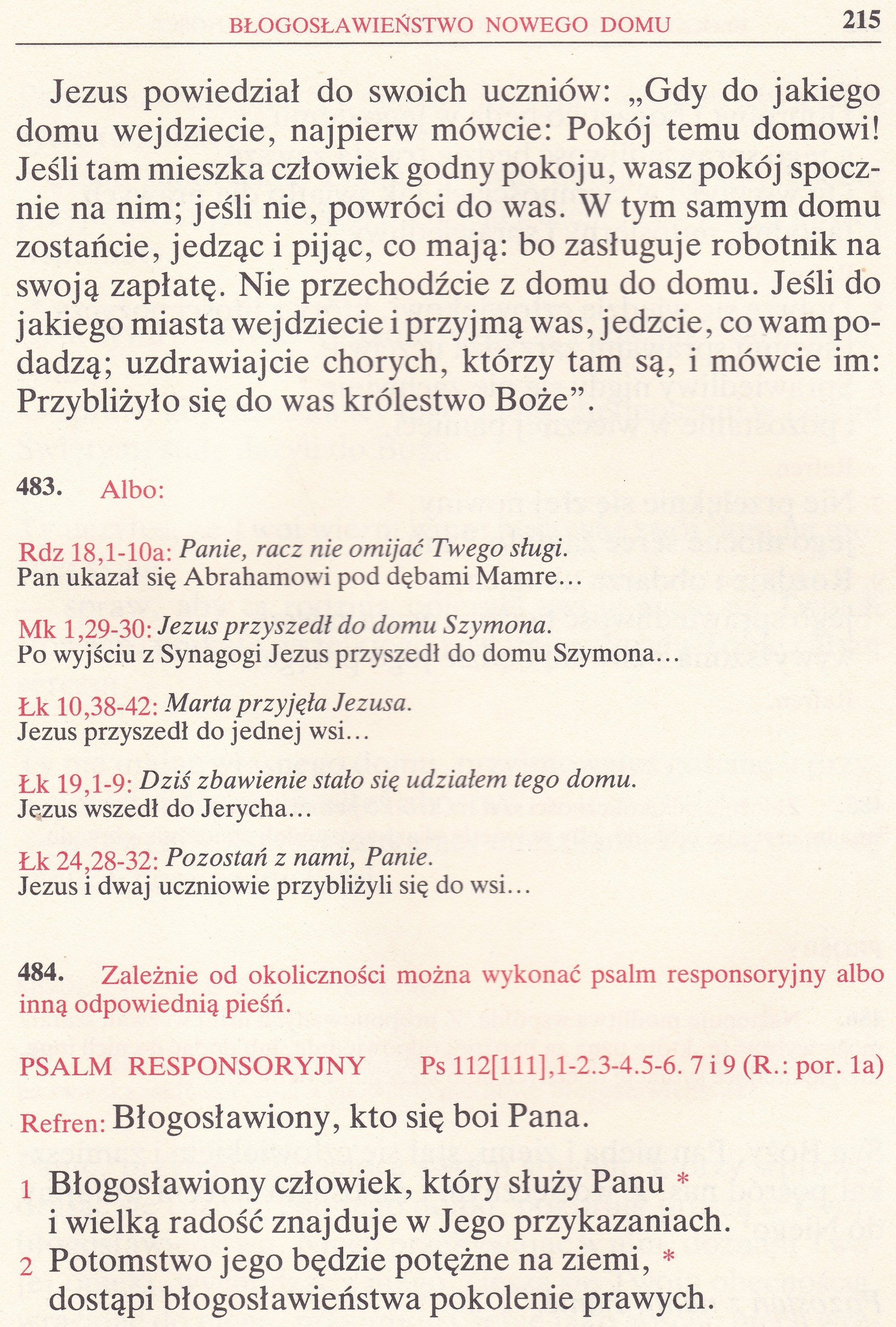 Obrzędy Błogosławieństw