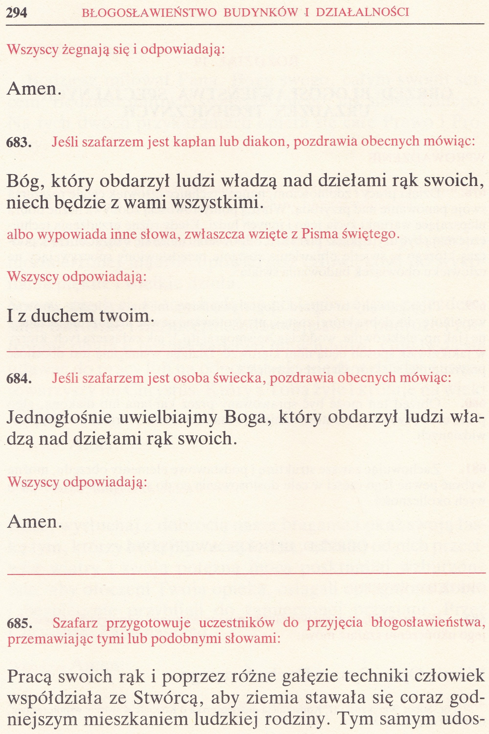 Obrzędy Błogosławieństw