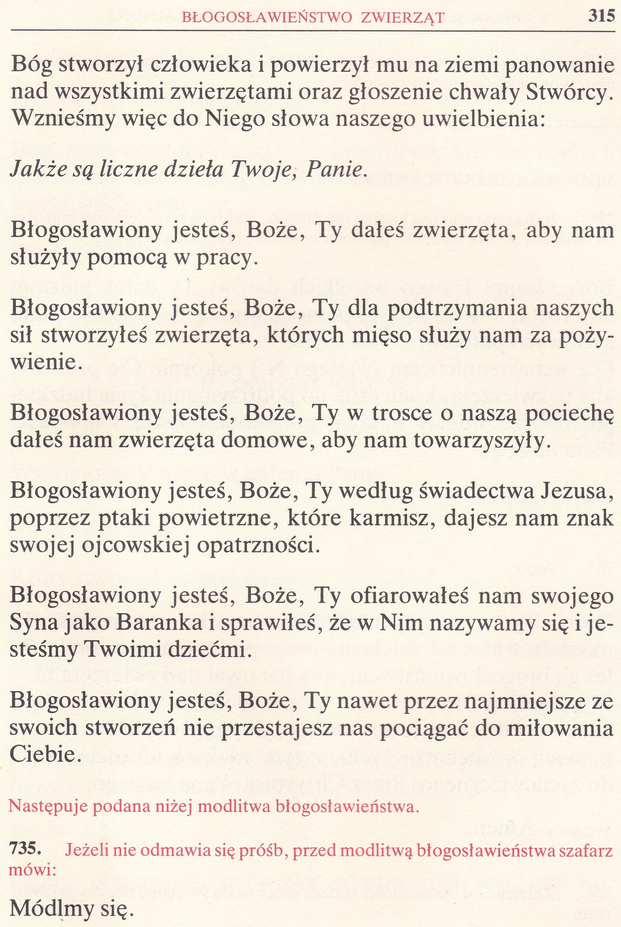 Obrzędy Błogosławieństw