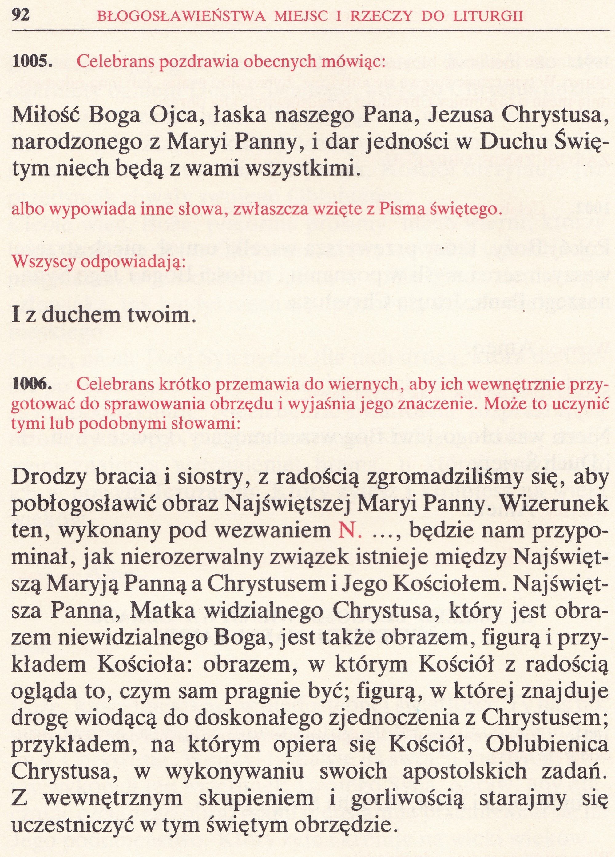 Obrzędy Błogosławieństw