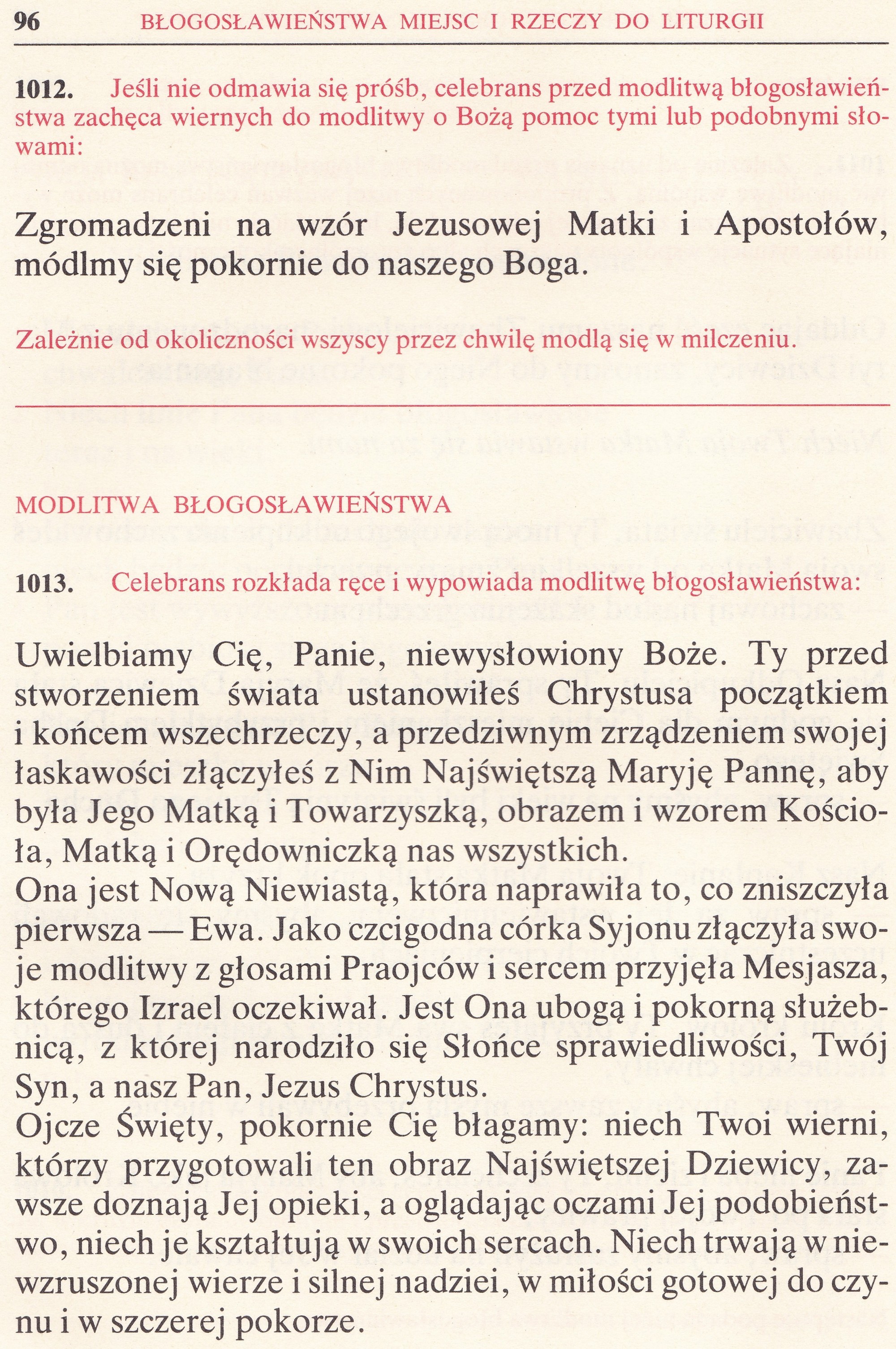 Obrzędy Błogosławieństw