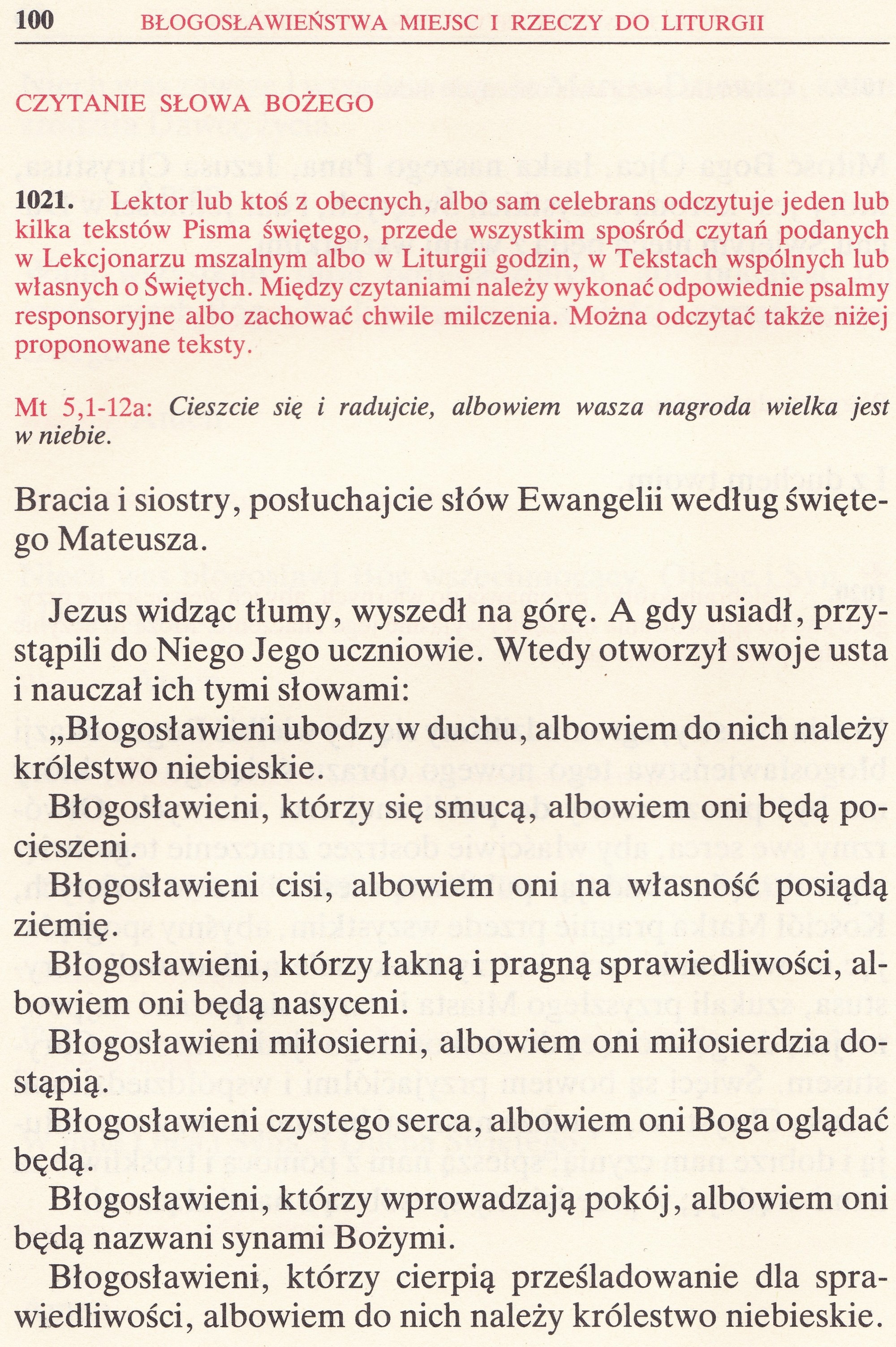 Obrzędy Błogosławieństw