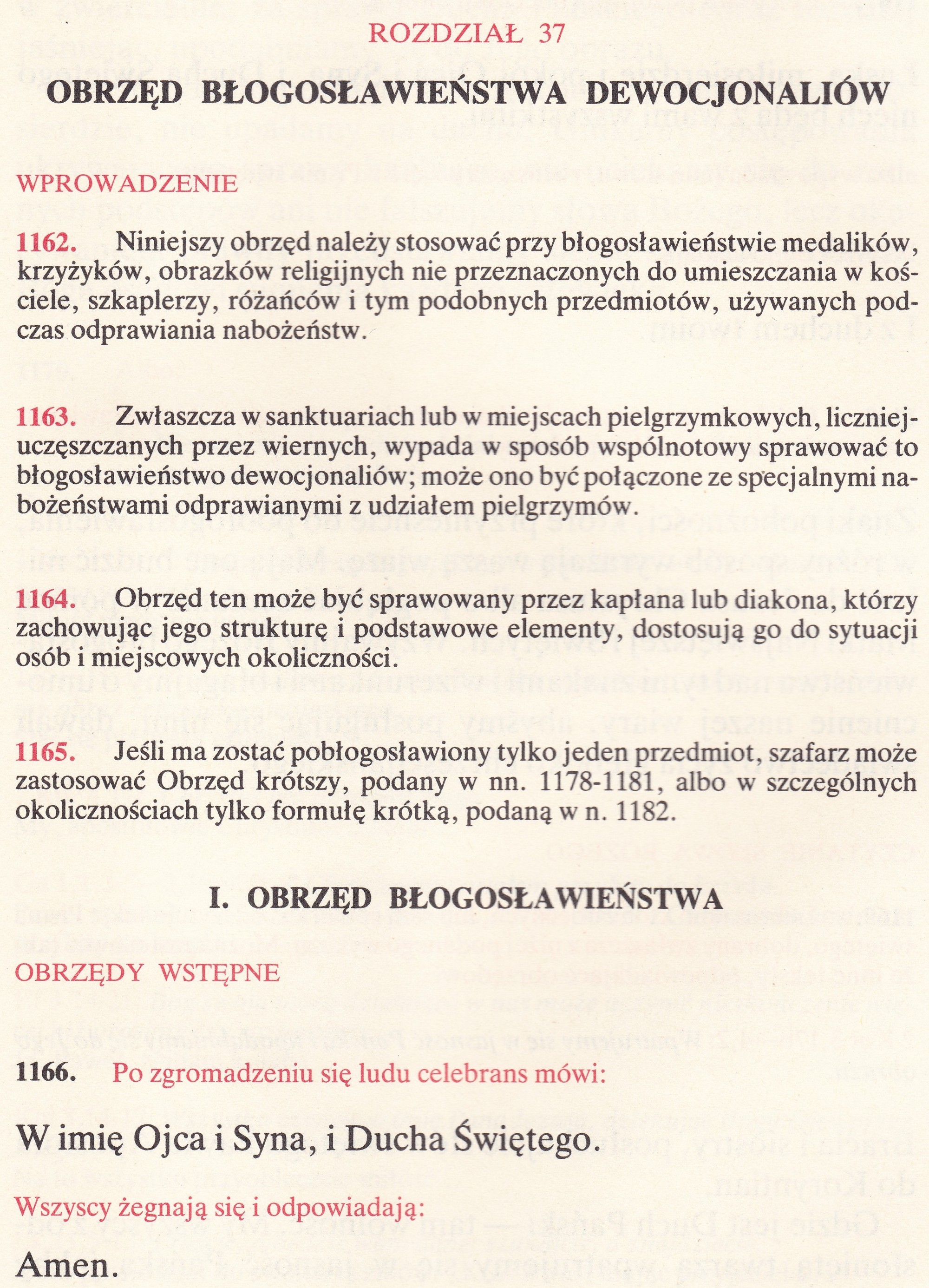 Obrzędy Błogosławieństw