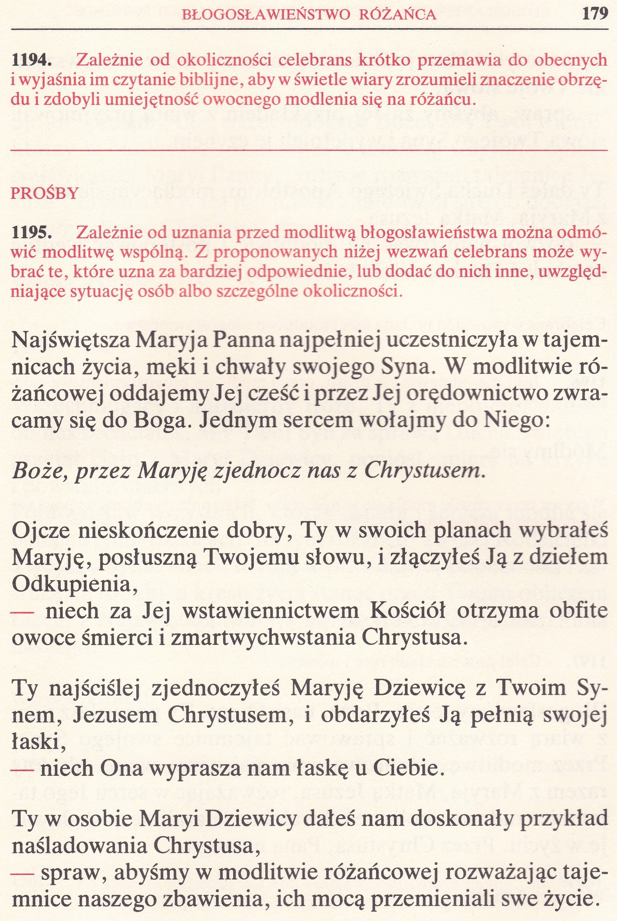Obrzędy Błogosławieństw