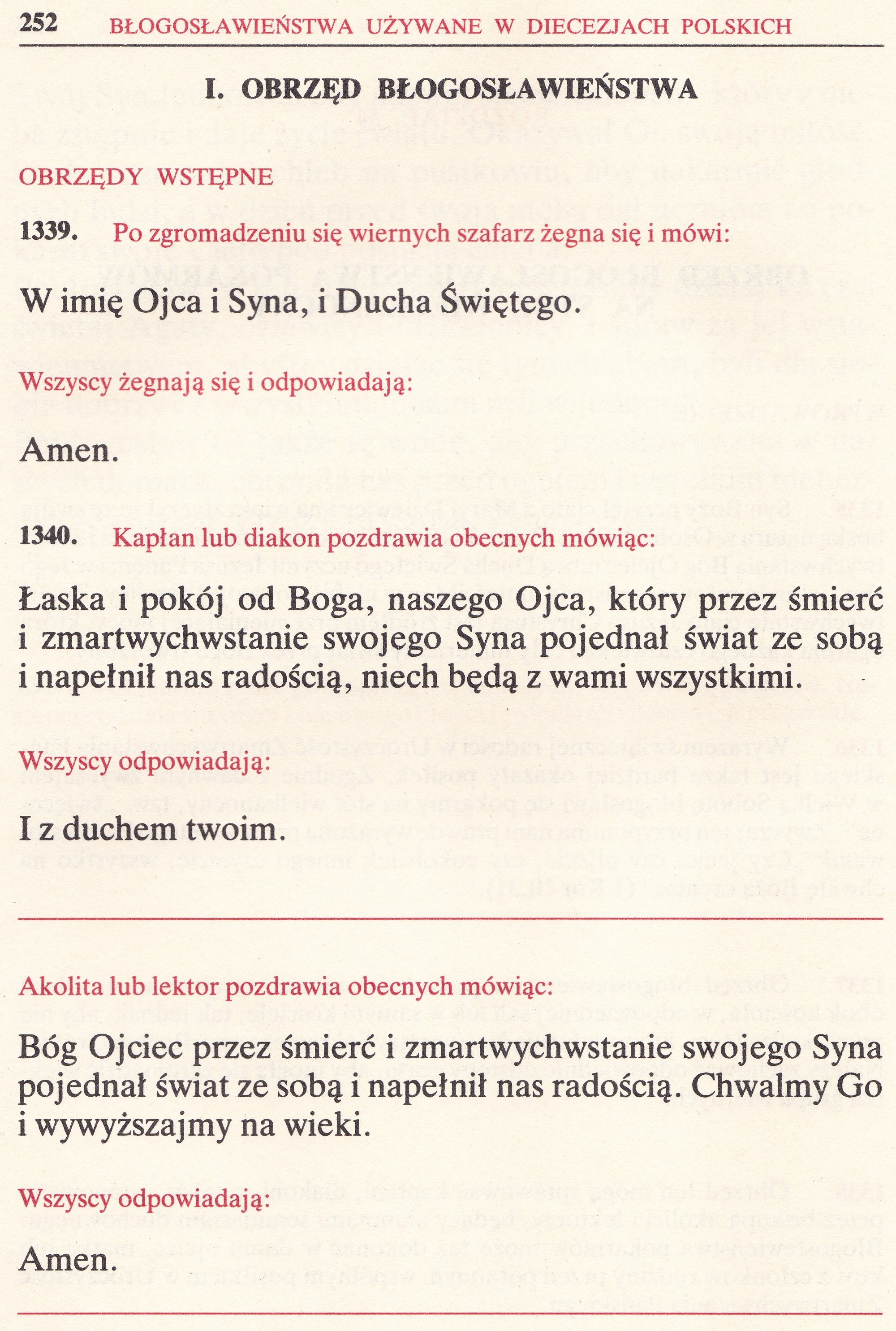 Obrzędy Błogosławieństw