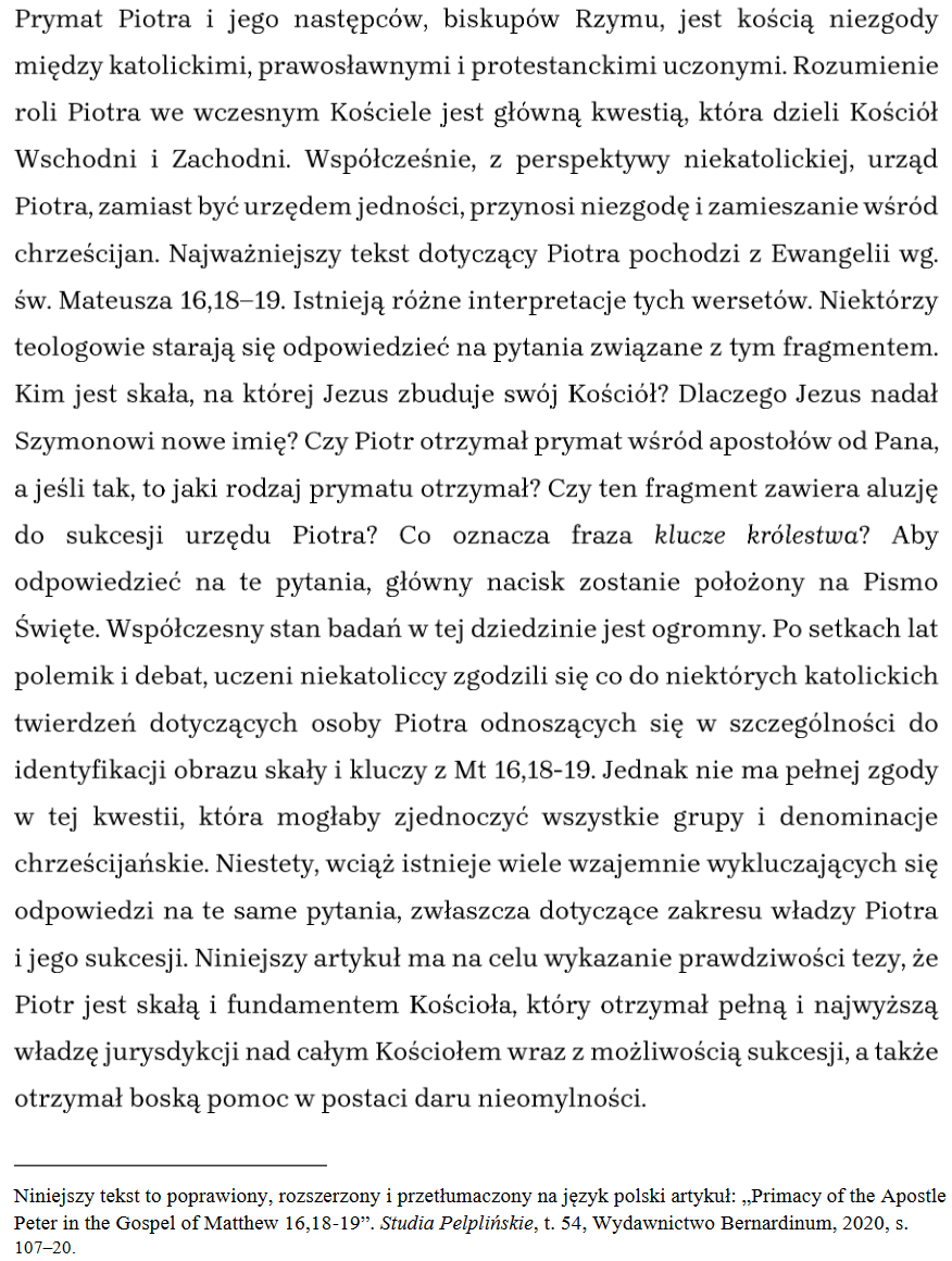 Prymat Apostoła Piotra