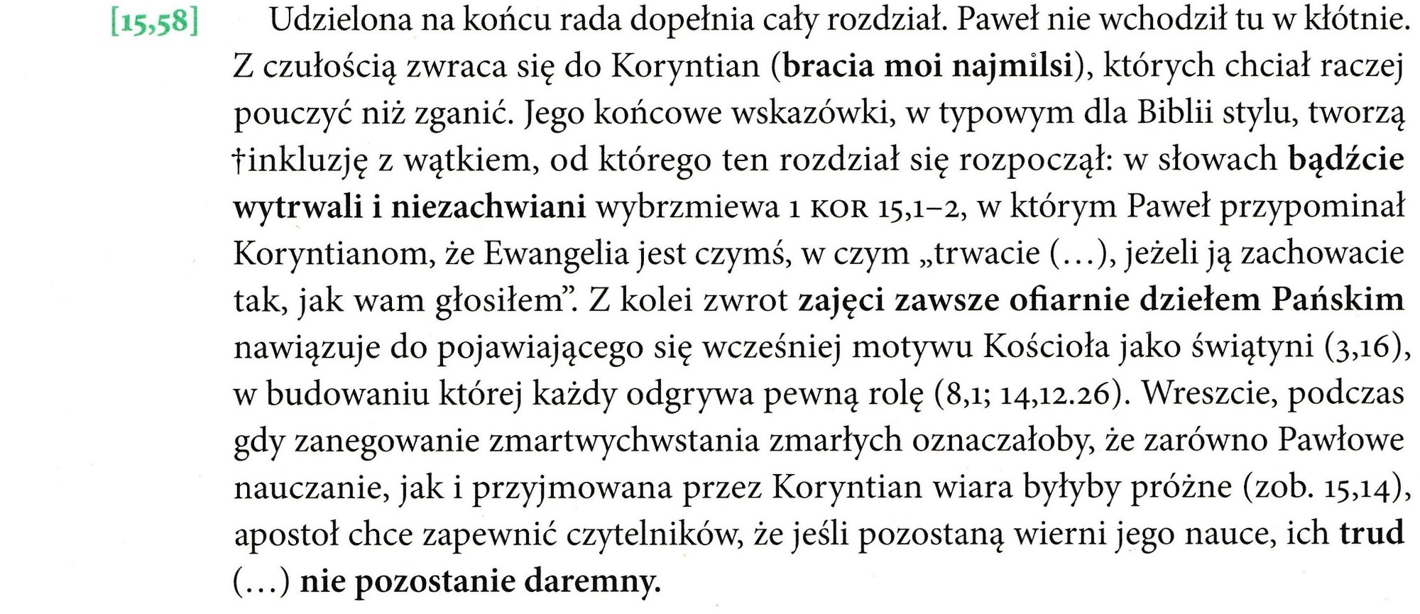 Pierwszy List do Koryntian, Wydawnictwo w Drodze