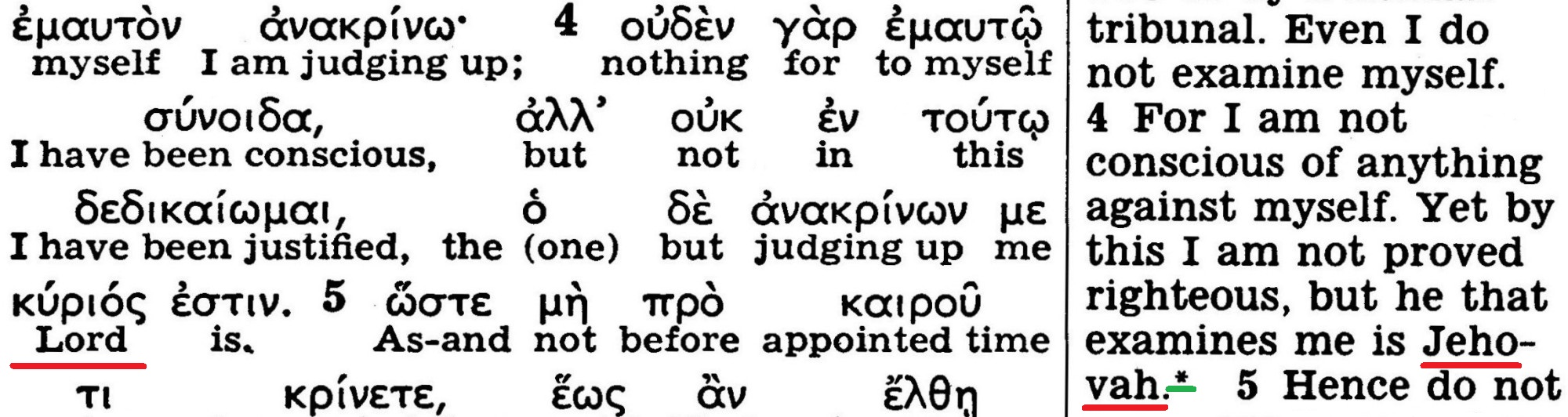 The Kingdom Interlinear Translation of the Greek Scriptures