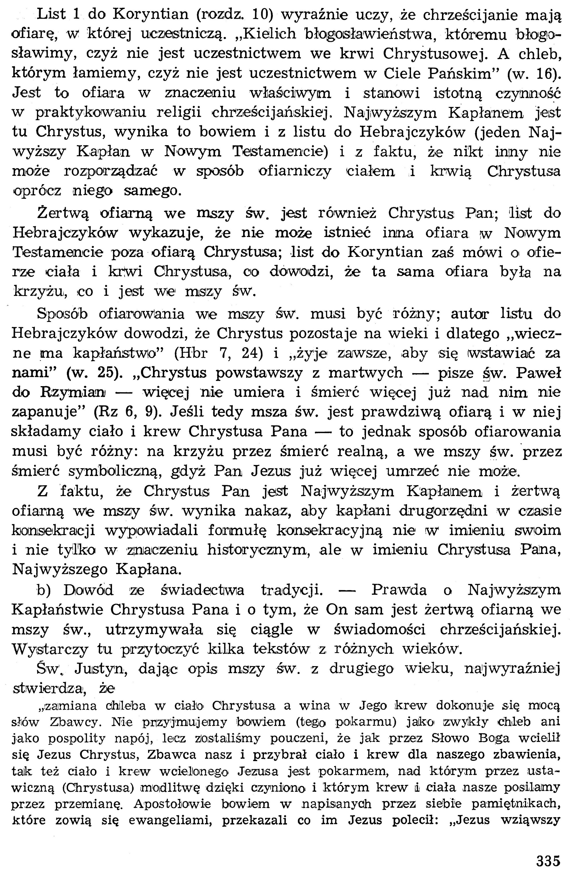 Dogmatyka Katolicka, Sakramenty Święte, Eucharystia