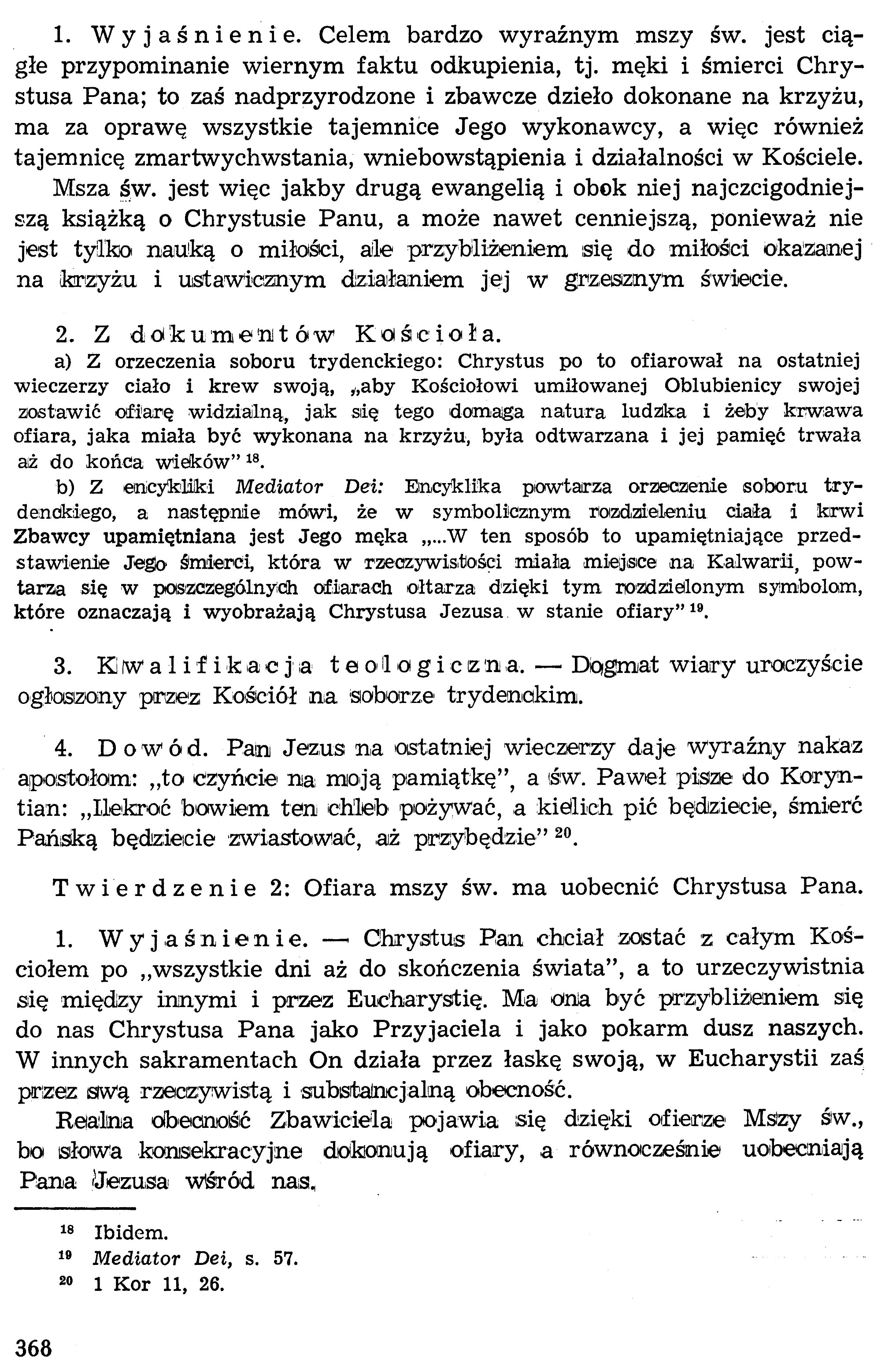 Dogmatyka Katolicka, Sakramenty Święte, Eucharystia