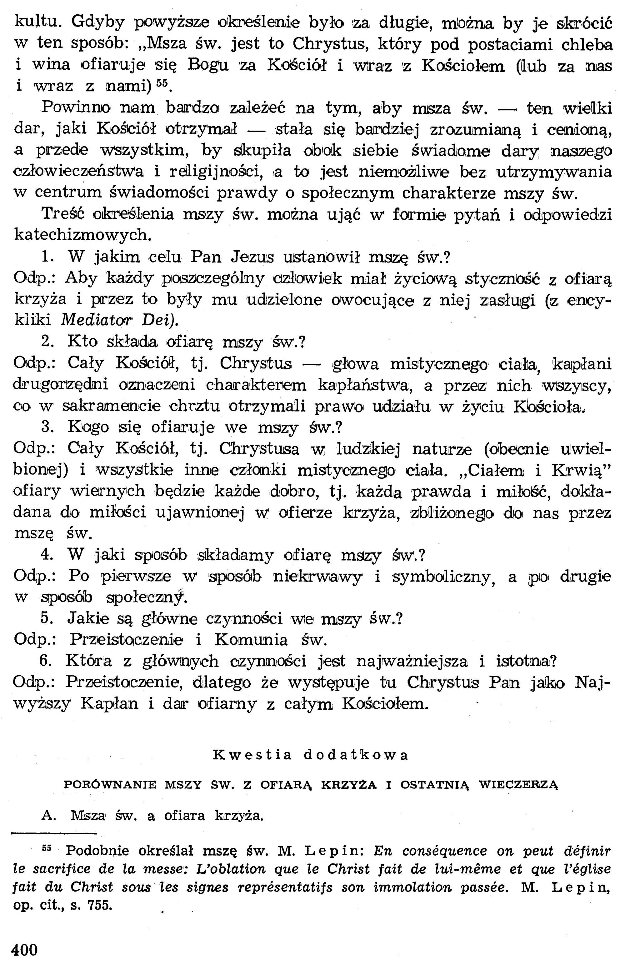 Dogmatyka Katolicka, Sakramenty Święte, Eucharystia