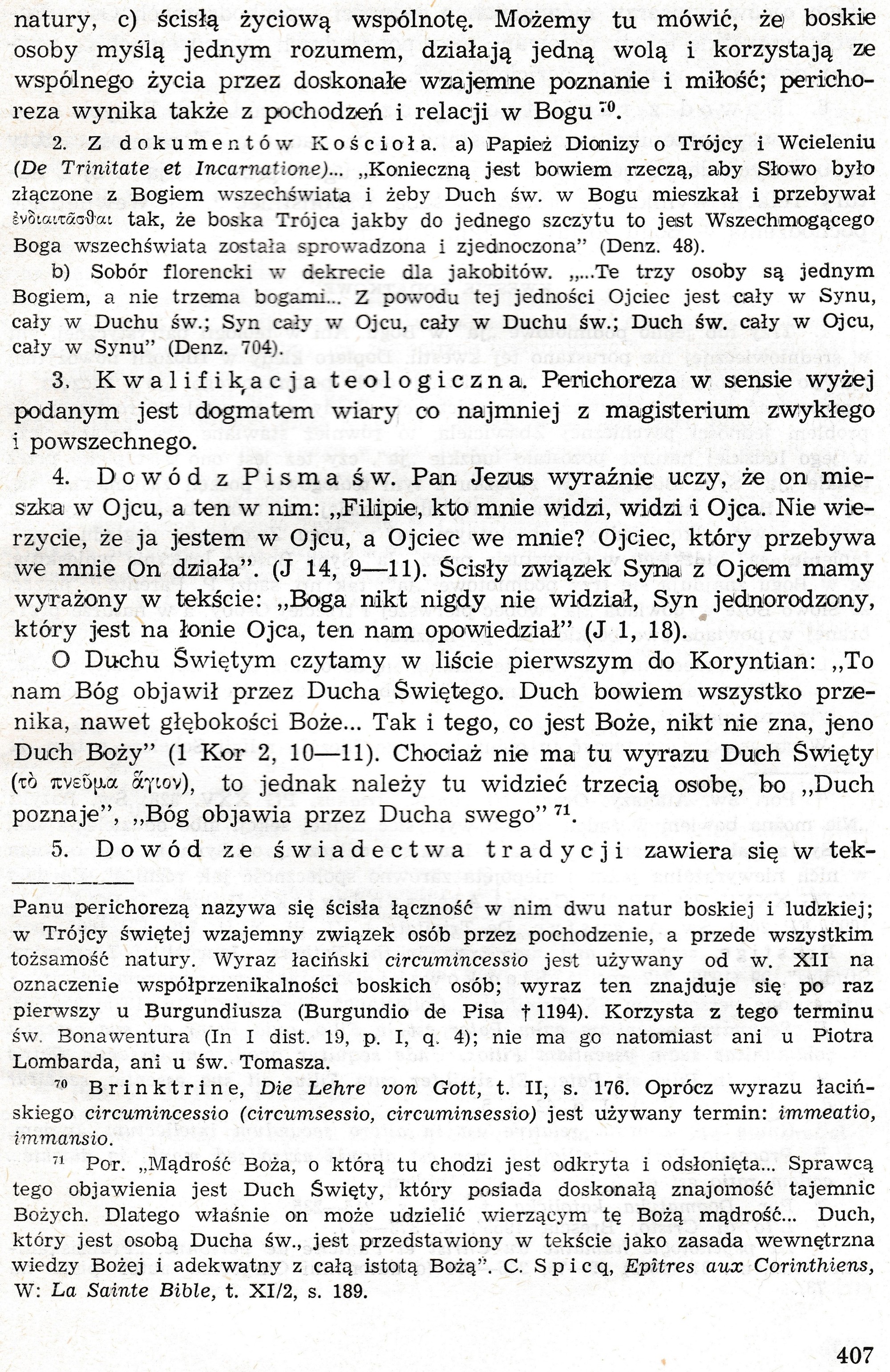 Dogmatyka Katolicka, Bóg jeden w Trójcy Osób