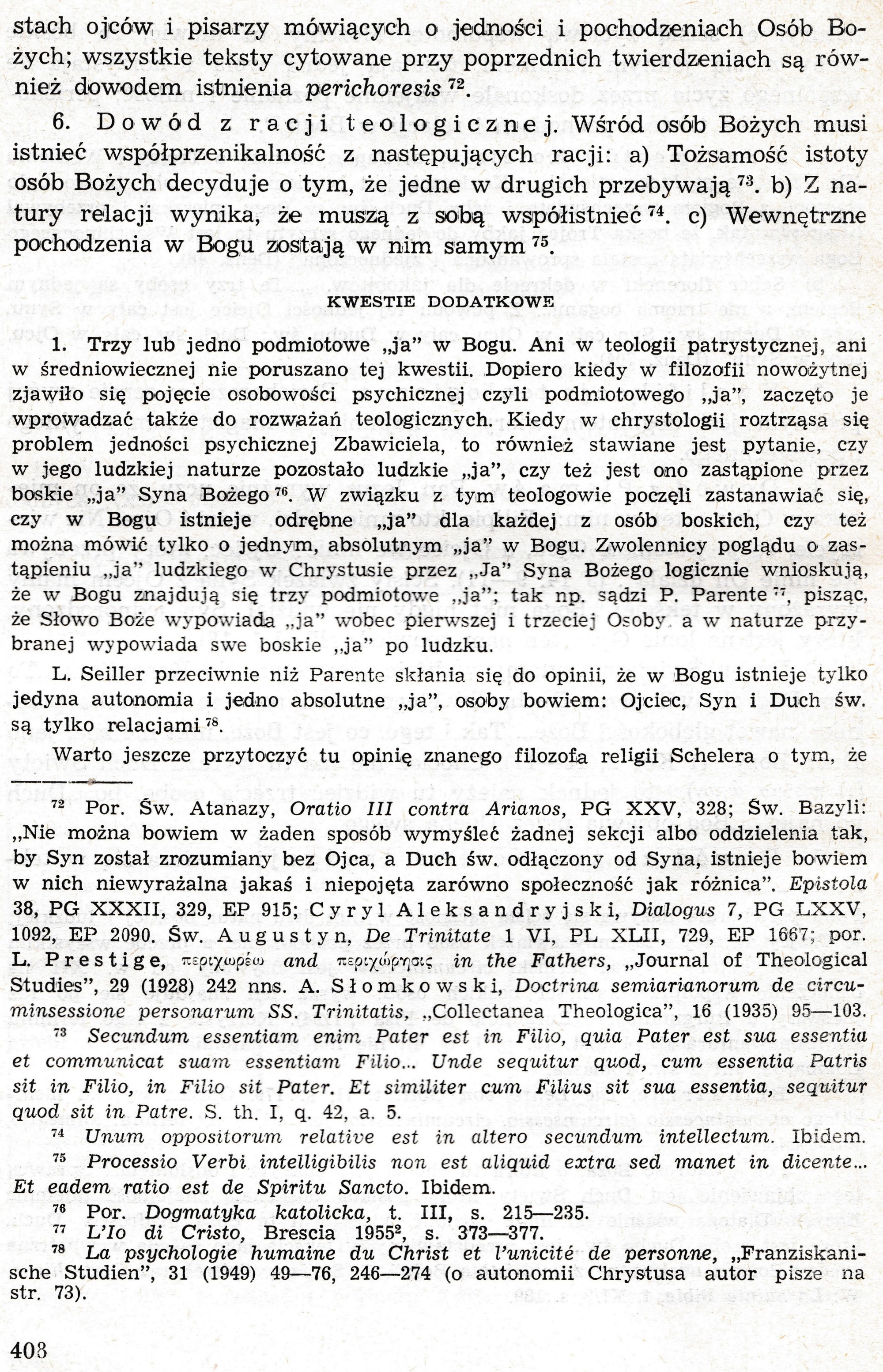 Dogmatyka Katolicka, Bóg jeden w Trójcy Osób
