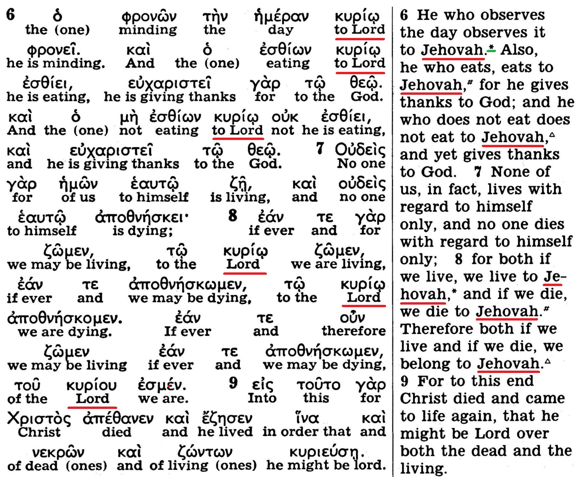 The Kingdom Interlinear Translation of the Greek Scriptures