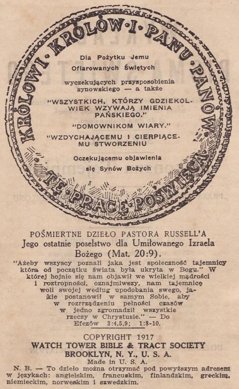 Dokonana Tajemnica wyd.1925