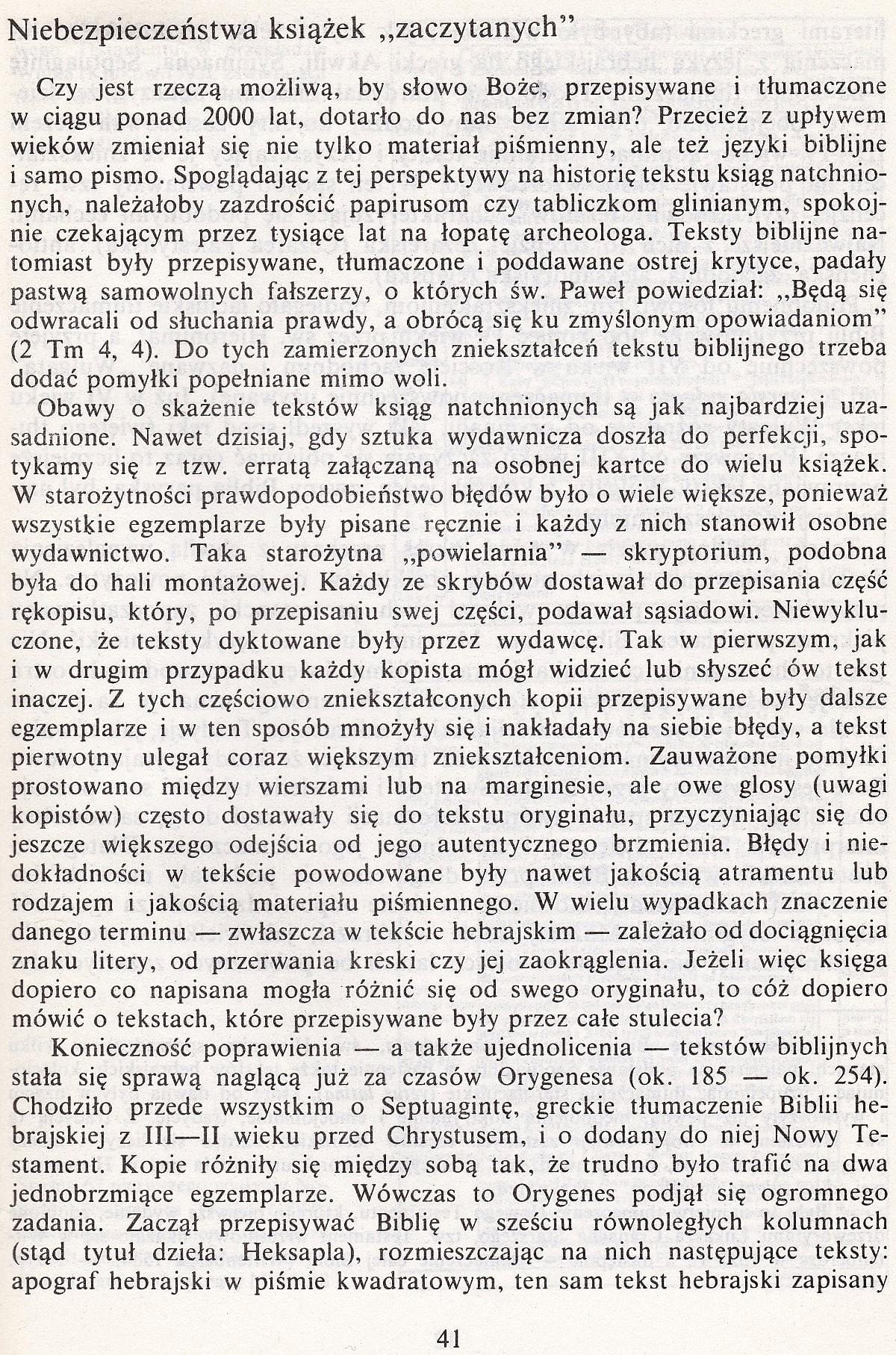 Najtrudniejsze stronice Biblii
