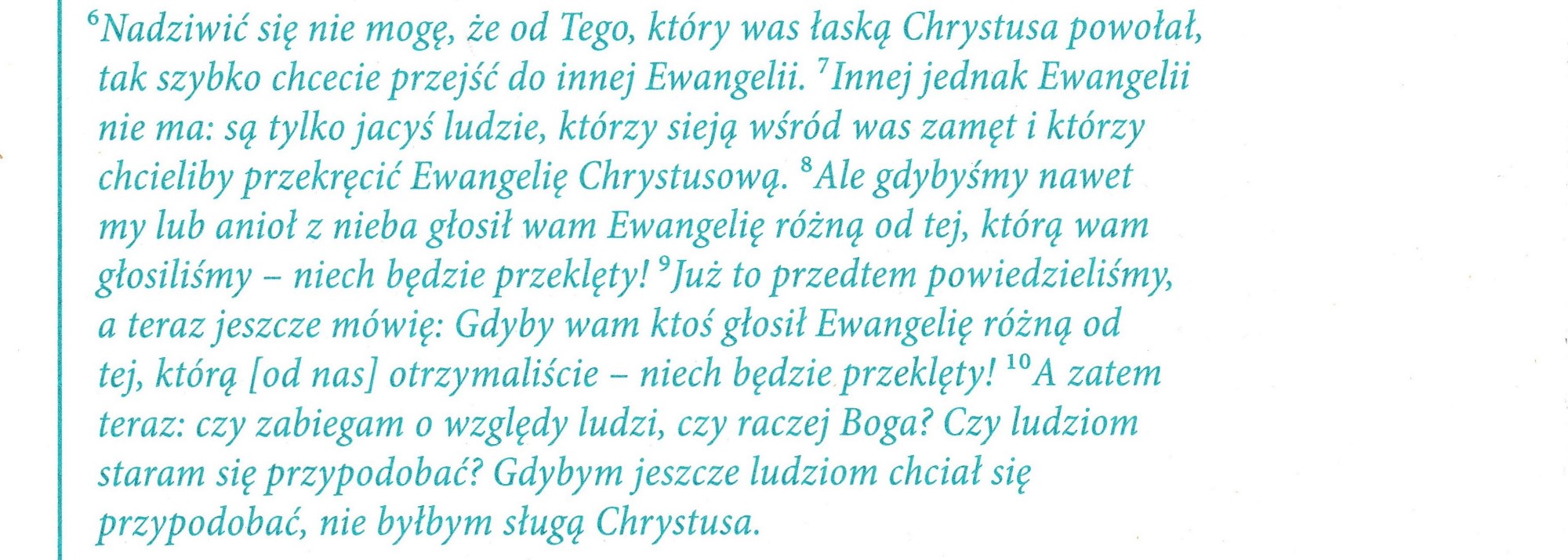 List do Galatów W Drodze