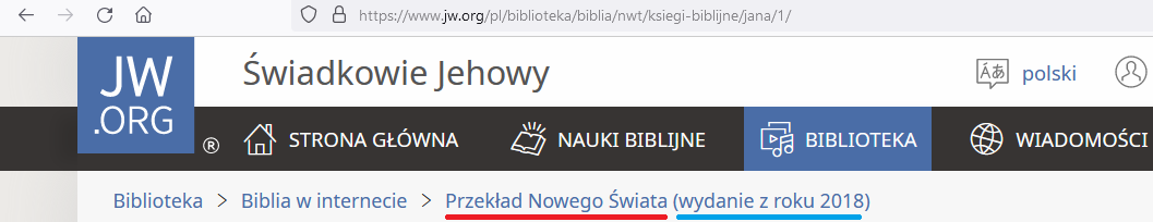 Przekład Nowego Świata wyd.2018